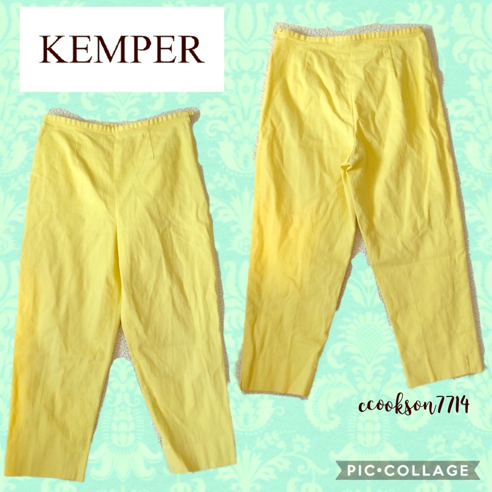sale Randy Kemper yellow cropped pants